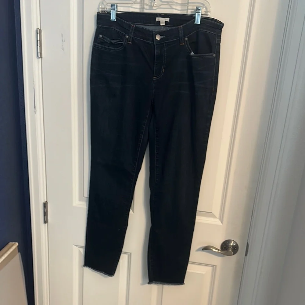Eileen Fisher Blue Skinny Jeans Premium Denim - Picture 1 of 4
